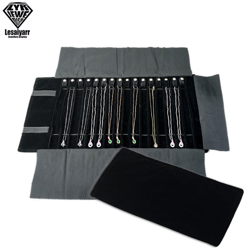 Velvet Ribbon Roll - Portagioie pieghevole in rotolo per organizer