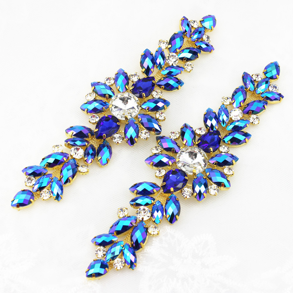 Sew On Rhinestone - 18.2X5.5cm di trasporto AB cucire su