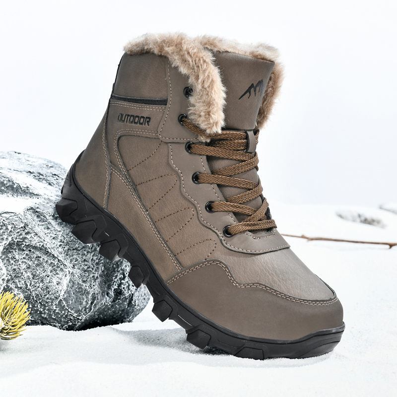 Guipure Lace Panel - Stivali invernali da uomo Caldi scarpe