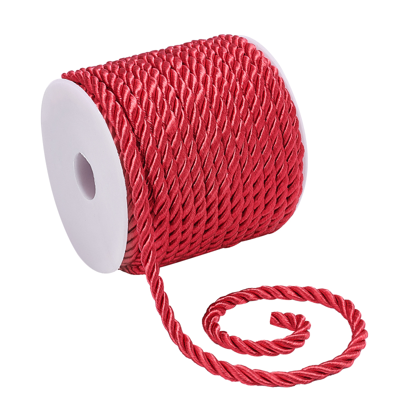 Cord Trim Twisted - Corda di seta rossa da 19,6