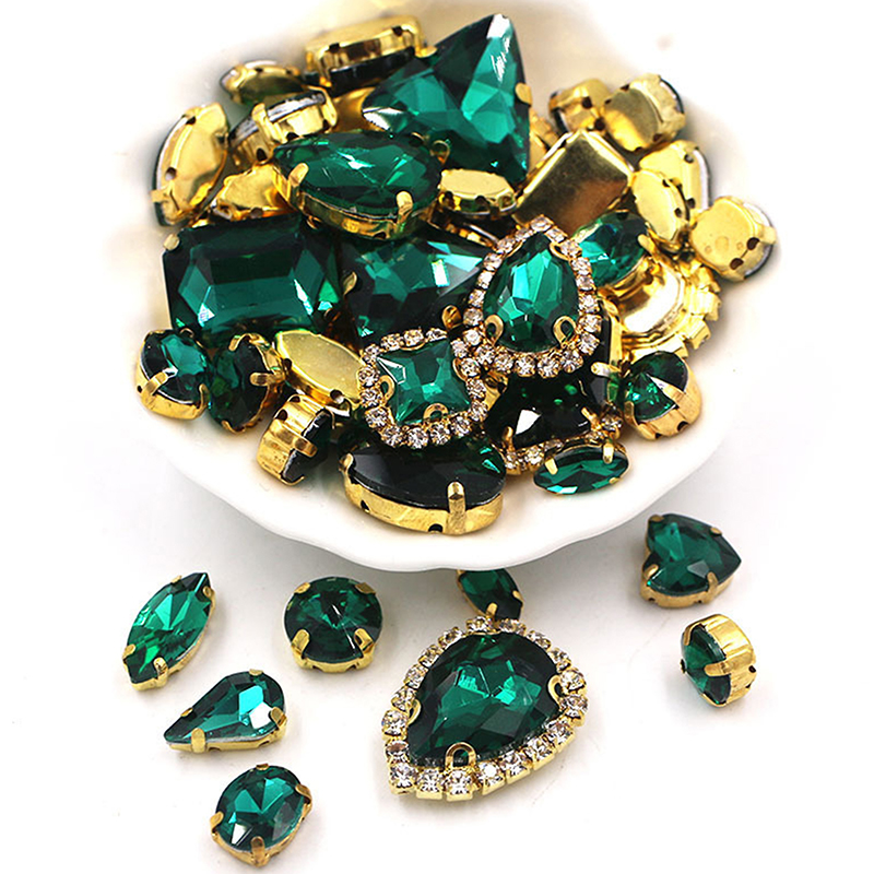 Sew On Rhinestone - 50 Pezzi 24 Colori Misti Strass