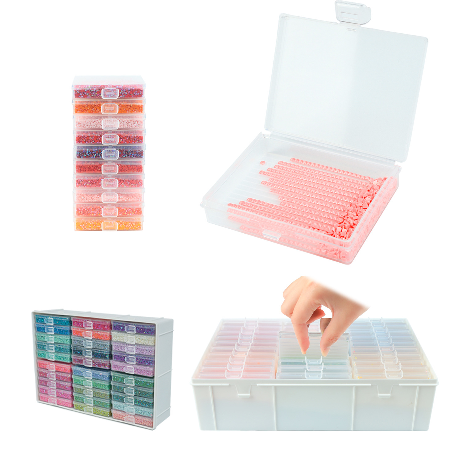 Craft Embellishment Storage - Set di vassoi per Diamond Painting