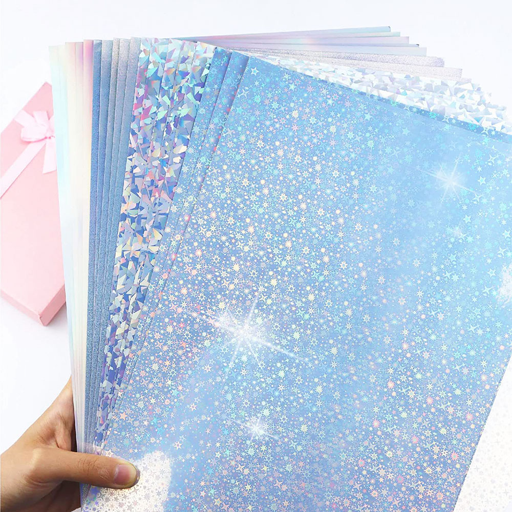 Glitter Vinyl Roll - Adesivi autoadesivi glitter Laminazione trasparente olografica