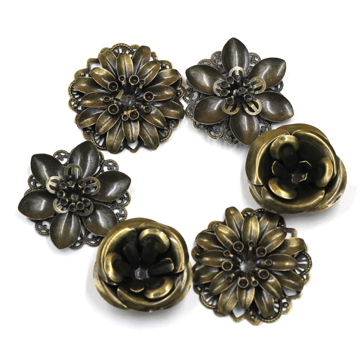 Craft Embellishment - 6 pezzi di abbellimenti combinati con