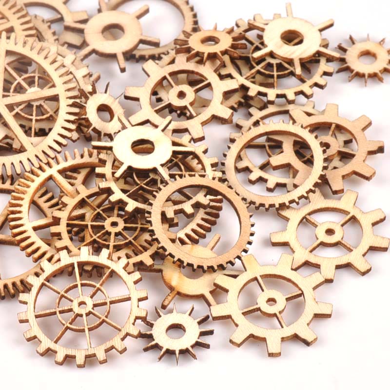 Craft Embellishment - 20-40mm 36pcs Mestiere di Legno Non