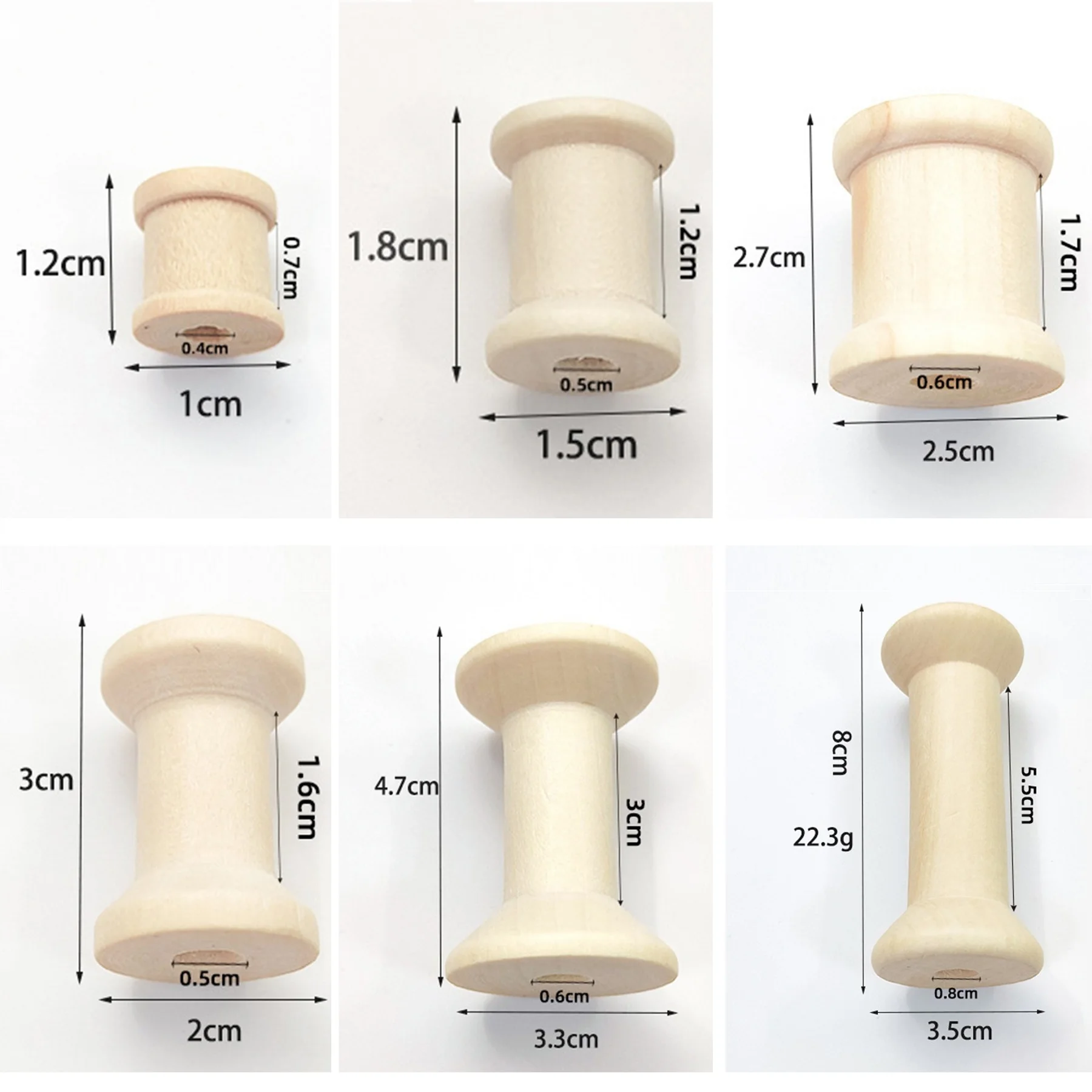10/5Pcs Mini bobine di legno b - Organza Ribbon Spool recensione e prezzo