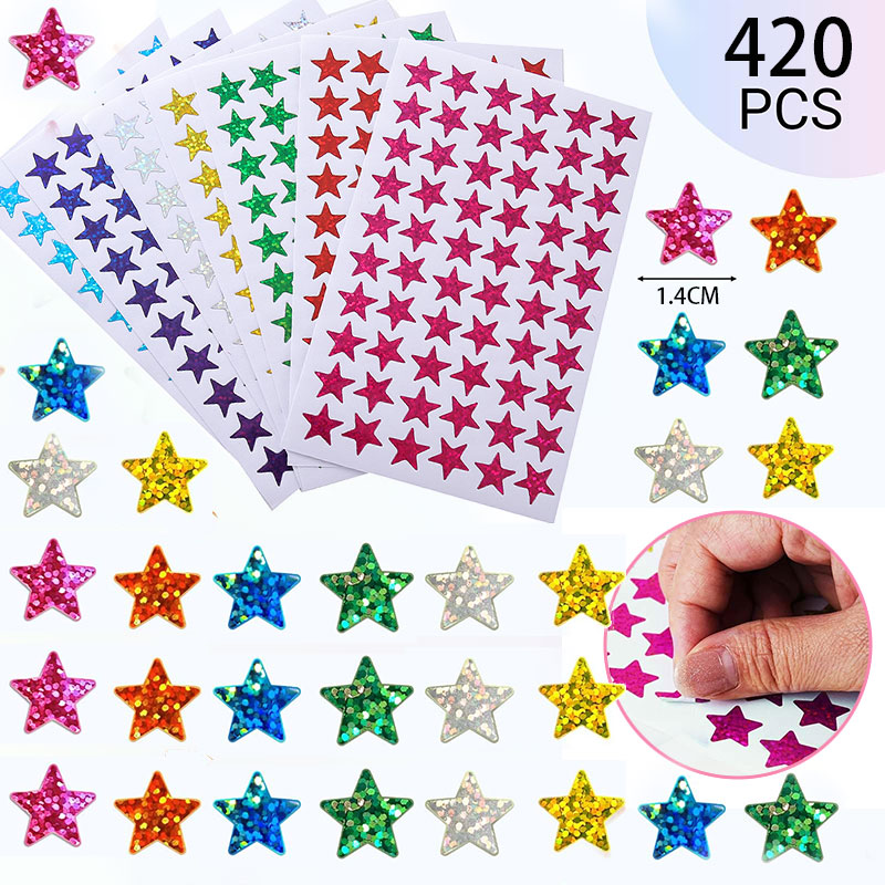 420 adesivi a forma di stella, - Glitter Vinyl Roll recensione e prezzo