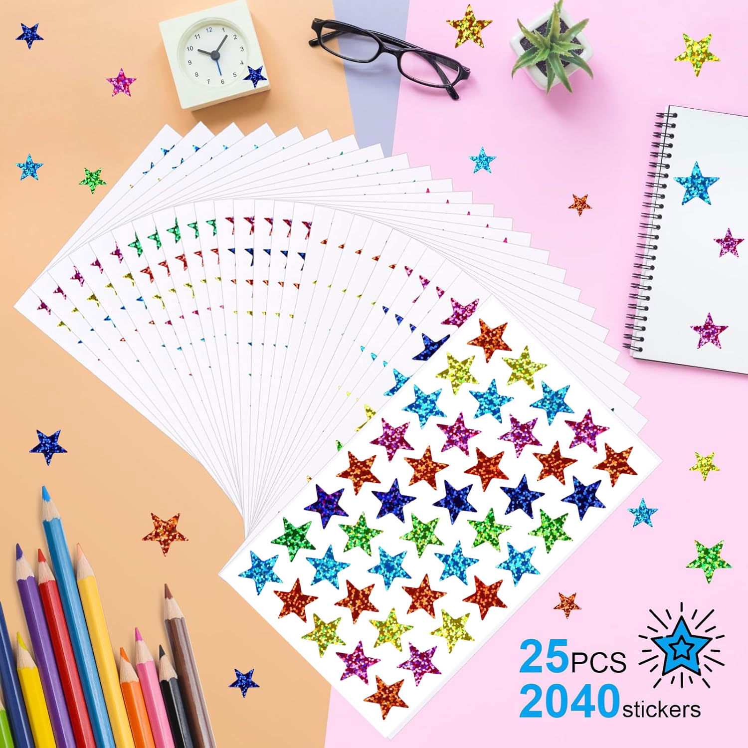 25 fogli adesivi stella 2040 p - Glitter Vinyl Roll recensione e prezzo