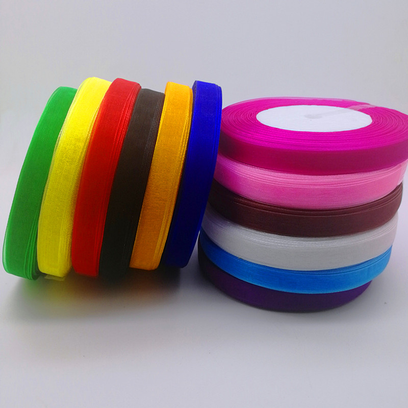 Hot 10mm 50Yards Spool Satin E - Organza Ribbon Spool recensione e prezzo