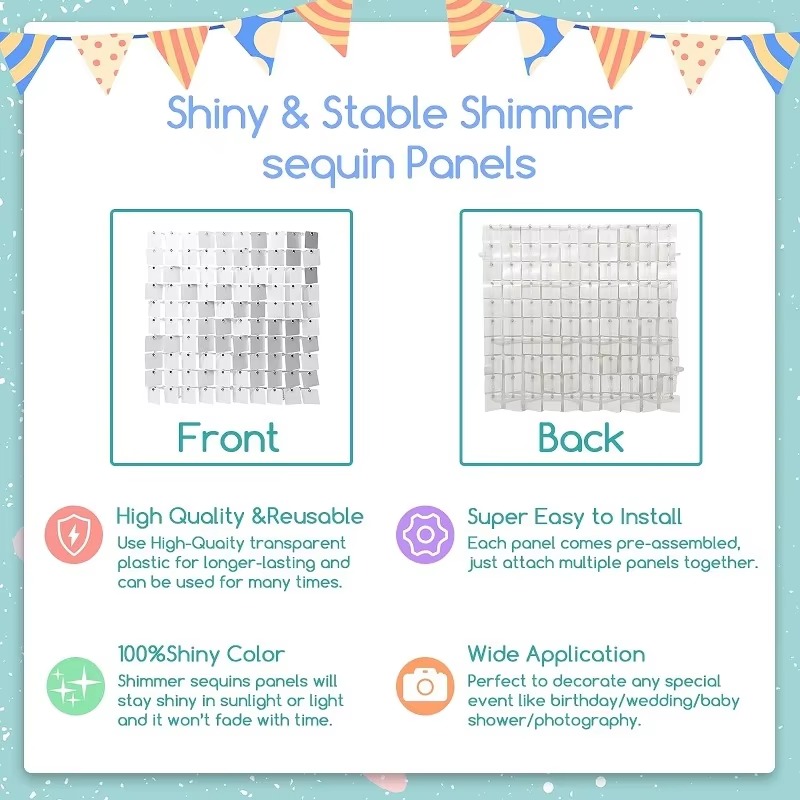 Pannelli Decorativi con Paille - Sequin Fabric Panel recensione e prezzo