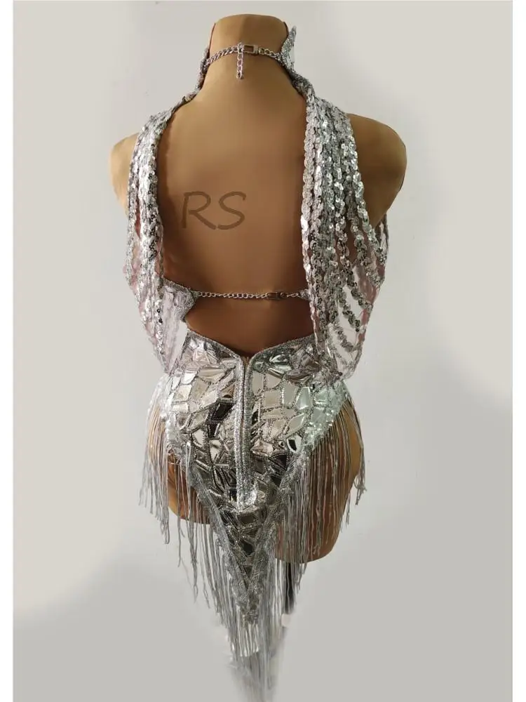 Body con paillettes argento sc - Rhinestone Banding Trim recensione e prezzo