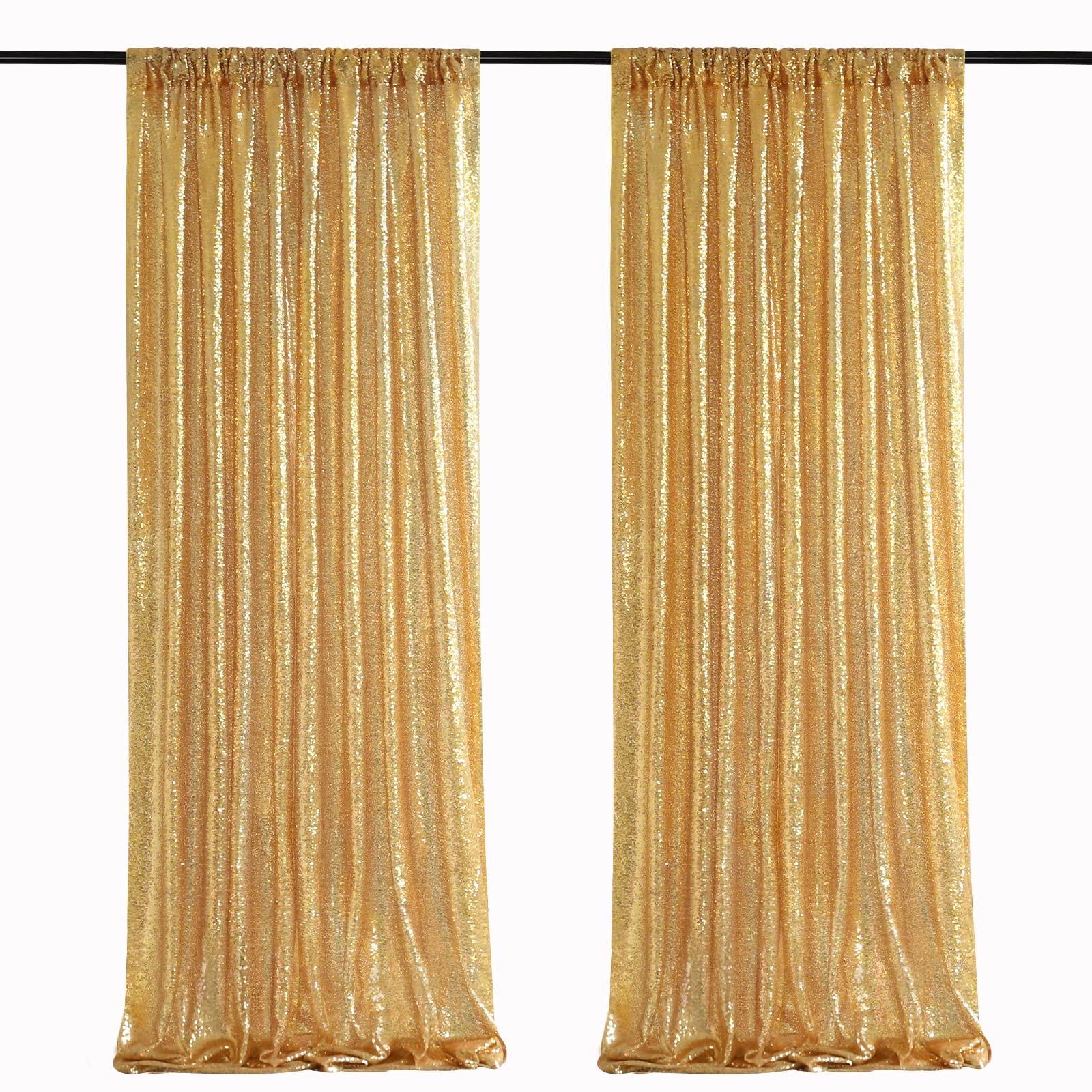 2 pezzi di paillettes dorate p - Sequin Fabric Panel recensione e prezzo